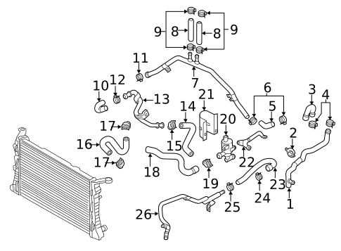 Hoses & Lines for 2014 Audi RS7 #1