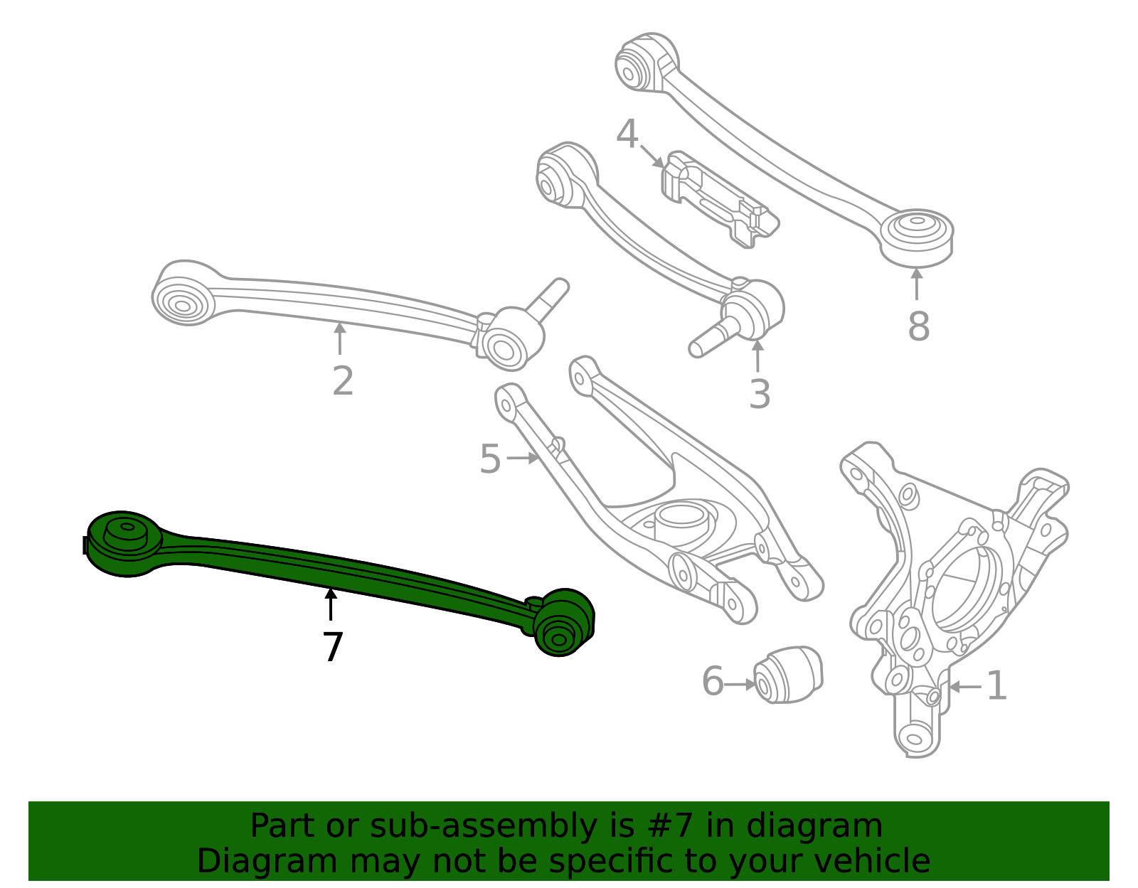 33322284534 - 2015-2025 BMW Trailing Arm (33-32-2-284-534