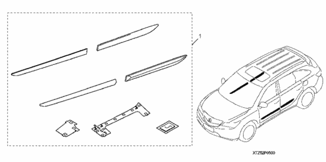 Body Side Molding for 2014 Acura MDX #0