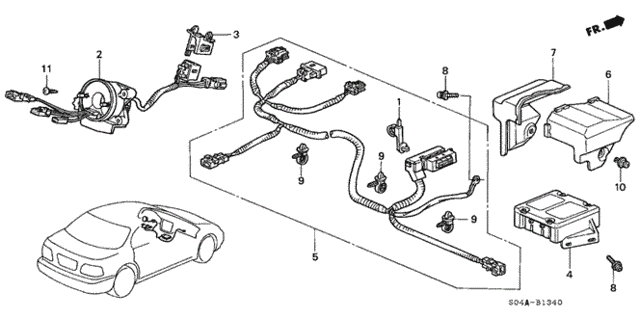 SRS Unit for 2000 Honda Civic #0