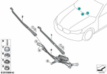 61619463866 - : Wiper Arm, Passenger Side for BMW Image