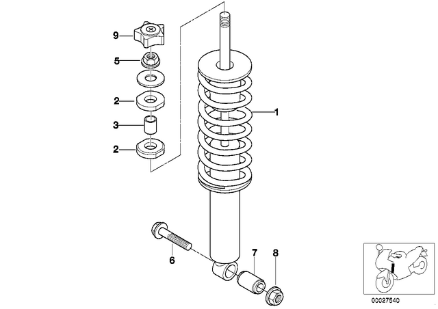 31422330997 - : Spring Strut, Front       for BMW-Motorrad Image