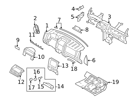 Instrument Panel for 2012 Ford Escape #0