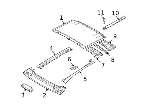 Roof & Components for 2012 Nissan Murano #1