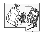 88308B8540ZZN - Body: Seat Back Assembly for Hyundai Image