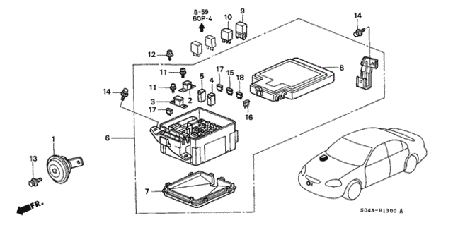 Control Unit (Engine Room) for 2000 Honda Civic #0