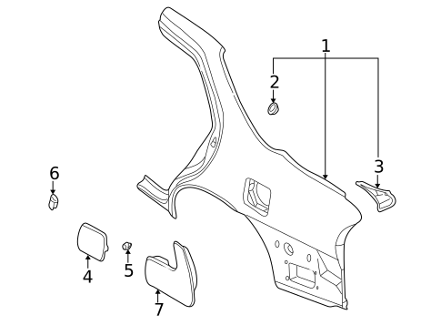 Exterior Trim - Quarter Panel for 2000 Nissan Altima #0