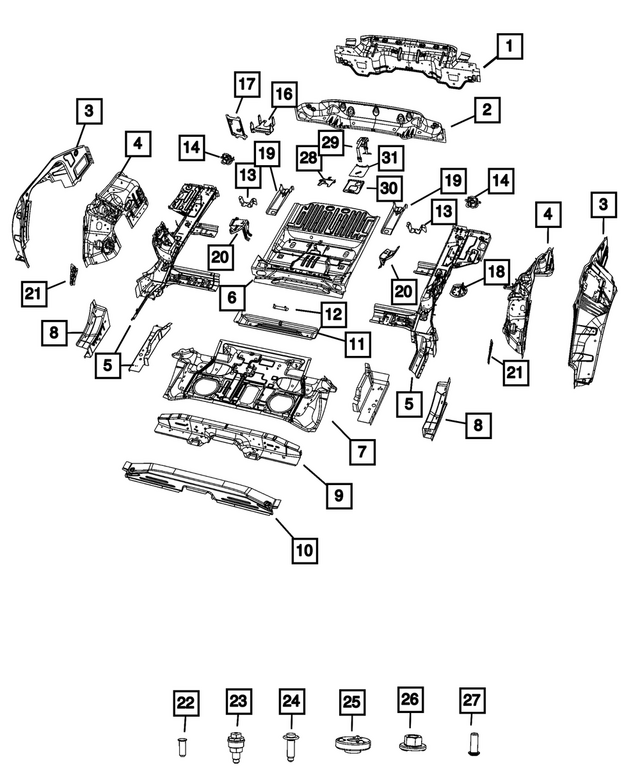 68640522AA - : Battery Strap for Mopar Image