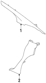 LL92WL5AC - Body: Lower Trim Panel for Chrysler: LHS Image