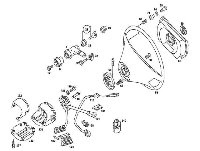 2015451724 - Steering: Switch, Automatic for Mercedes-Benz: 190, 190D, 190E Image image