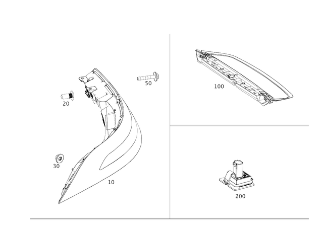 2539064800 - : Additional Brake Lamp for Mercedes-Benz Image