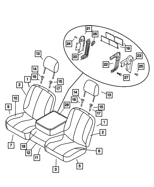 1DM911D5AA - : Front Seat Cushion Cover for Mopar Image
