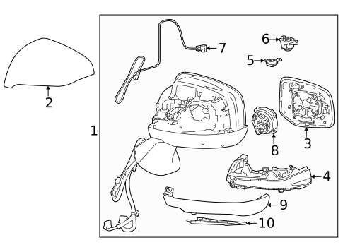 Outside Mirrors for 2025 Lexus LX700h #1