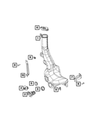 68195708AA - Electrical: Washer Reservoir Bracket, Upper for Mopar Image