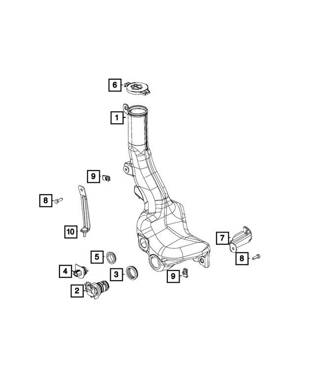 68125523AA - Electrical: Washer Reservoir Bracket for Mopar Image