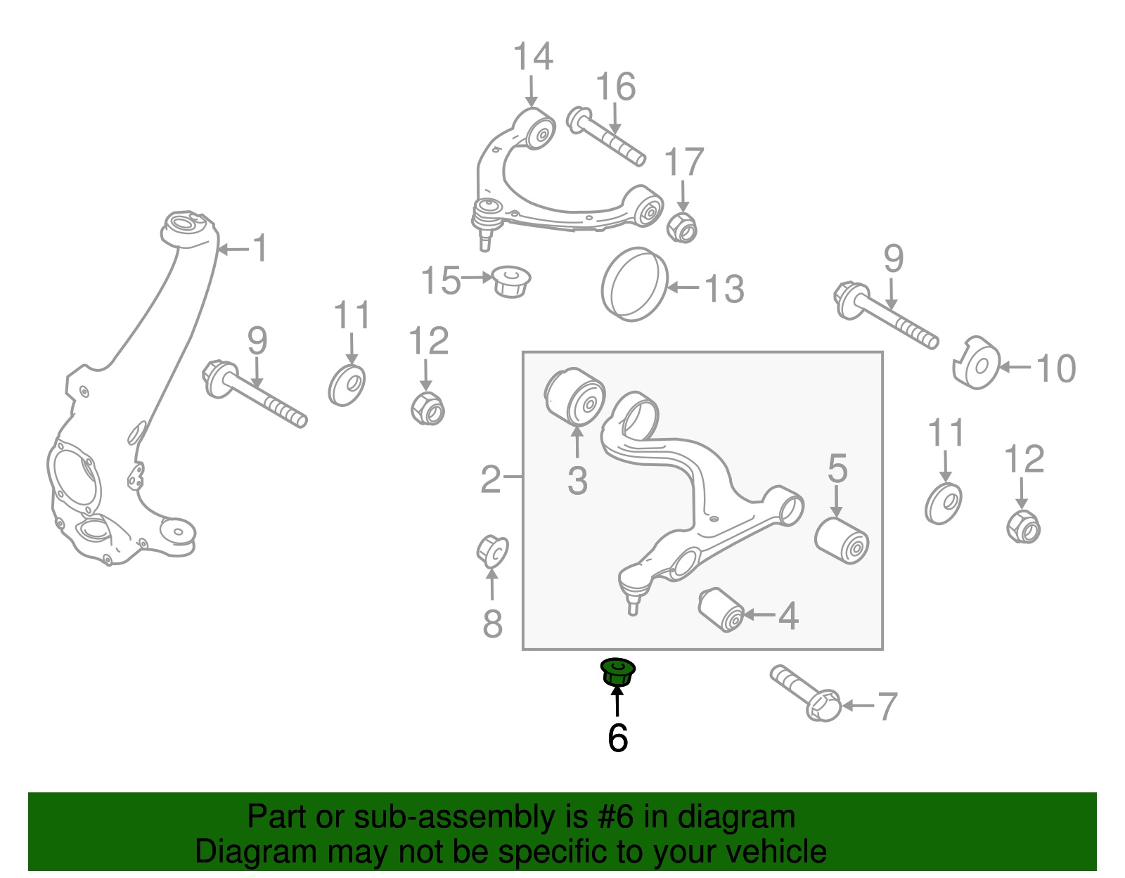 Lower Control Arm Lock Nut - Porsche (WHT-005-633)
