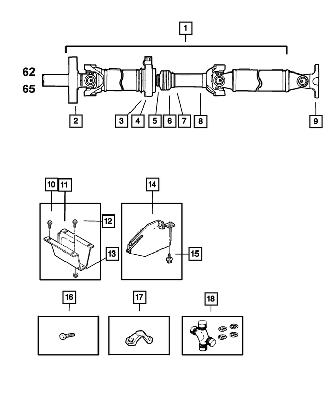 5014041AA - : Drive Shaft Yoke for Mopar Image