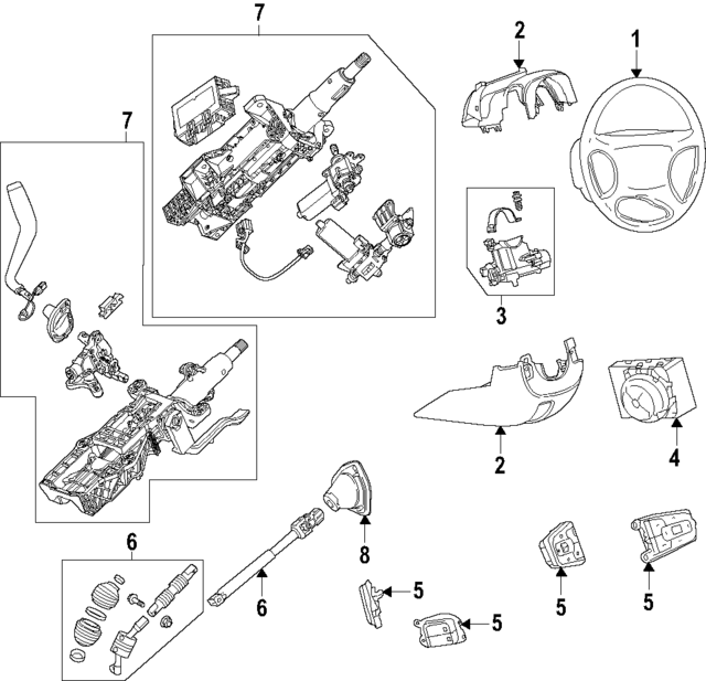 86535101 - Steering: Steering Wheel for GM Image