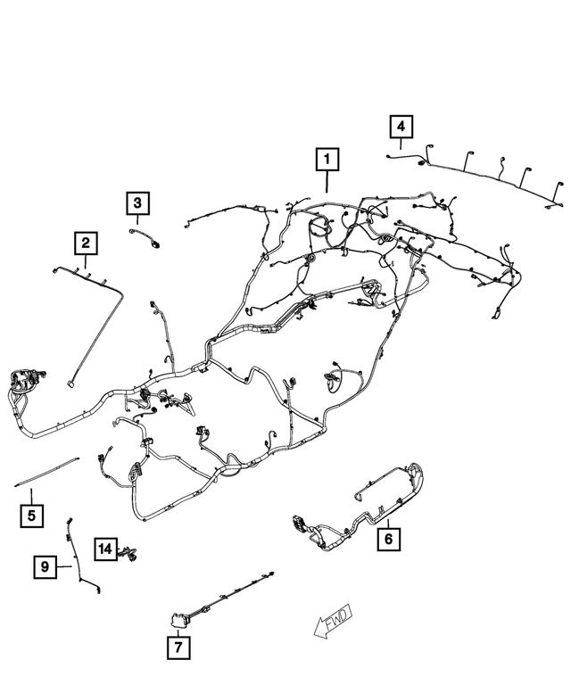 68197050AC - : Body Wiring for Mopar Image