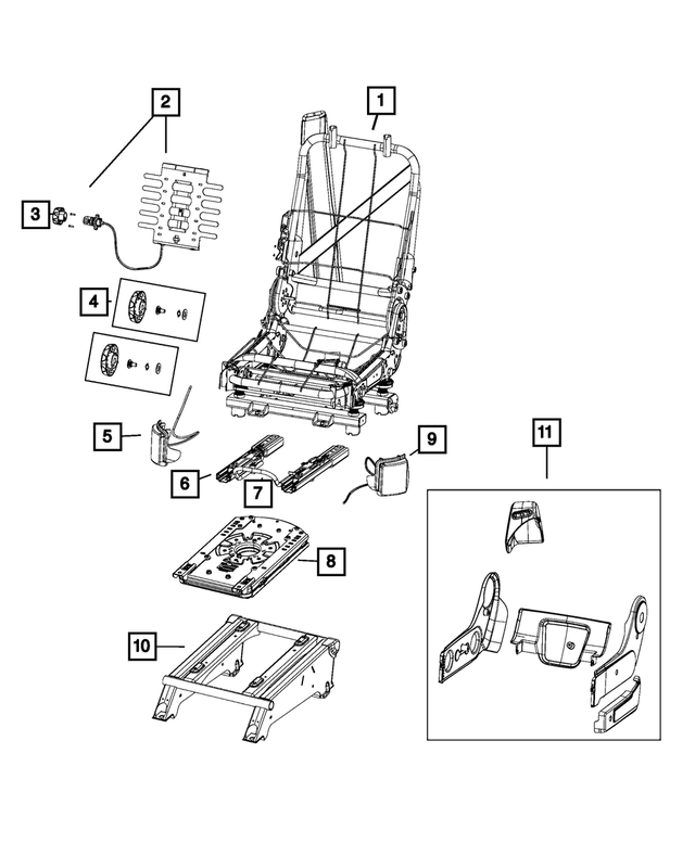 5SG57LXBAA - Interior Trim: Manual Seat Adjuster for Mopar Image