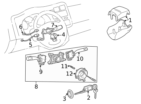 Ignition Lock for 1999 Toyota RAV4 #0