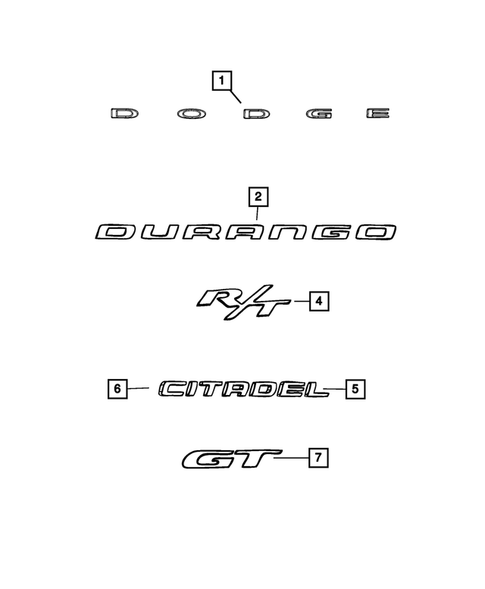 Nameplates for 2017 Dodge Durango #0