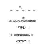 55112962AA - Exterior Ornamentation: Nameplate for Mopar Image