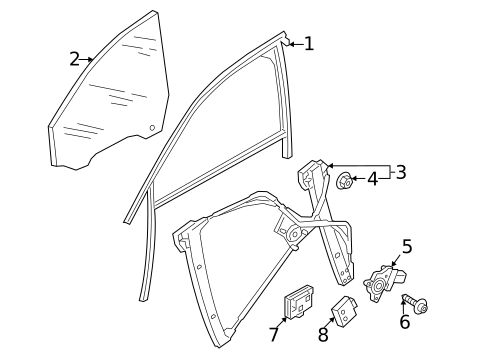Glass - Front Door for 2025 Audi A6 allroad #0