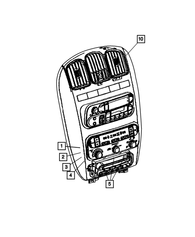 5005004AF - Air Conditioning &amp; Heater: A/c And Heater With Zone &amp; Aux Control for Mopar Image