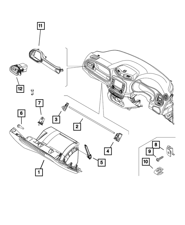 6509756AA - Interior Trim: Spring U Type Nut for Mopar Image