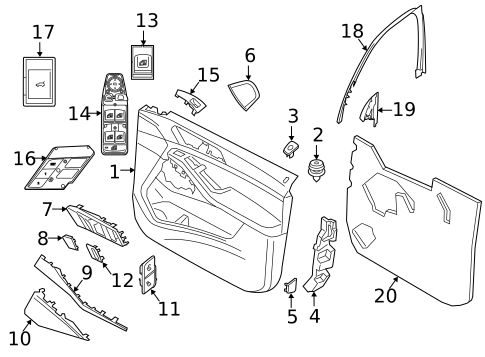 Interior Trim - Front Door for 2021 BMW X7 #0
