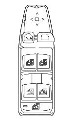 61316847099 - Electrical: Window Switch for BMW: 330e, 330e xDrive, 330i, 330i xDrive, 840i Gran Coupe, 840i xDrive Gran Coupe, i4, M3, M340i, M340i xDrive, M4, M440i xDrive, M440i xDrive Gran Coupe, M8 Gran Coupe, M850i xDrive Gran Coupe, X3, X4, X7, XM Image
