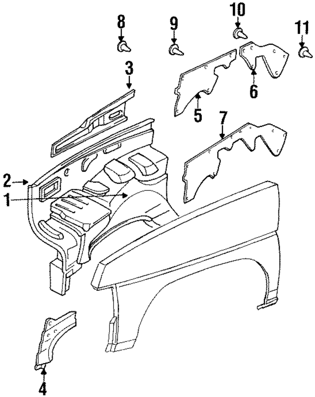 6410055G35 - : Apron &amp; Wheelhouse for Nissan Image