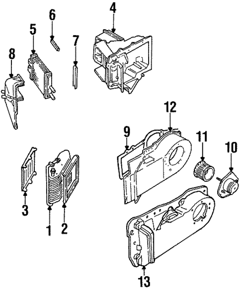 Evaporator & Heater Components for 1993 Cadillac Eldorado #0