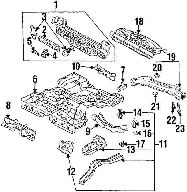 9555018000 - : Suspension Sub-Frame Cross-Member Clip for Acura Image