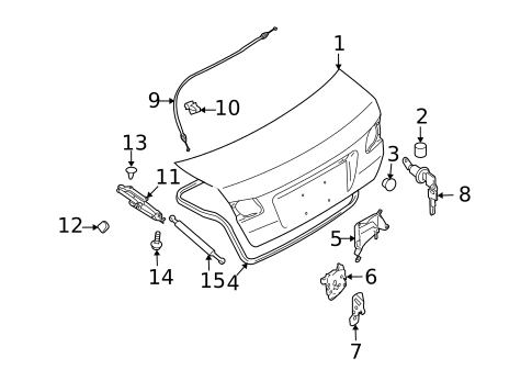 Lid & Components for 2011 Subaru Legacy #0