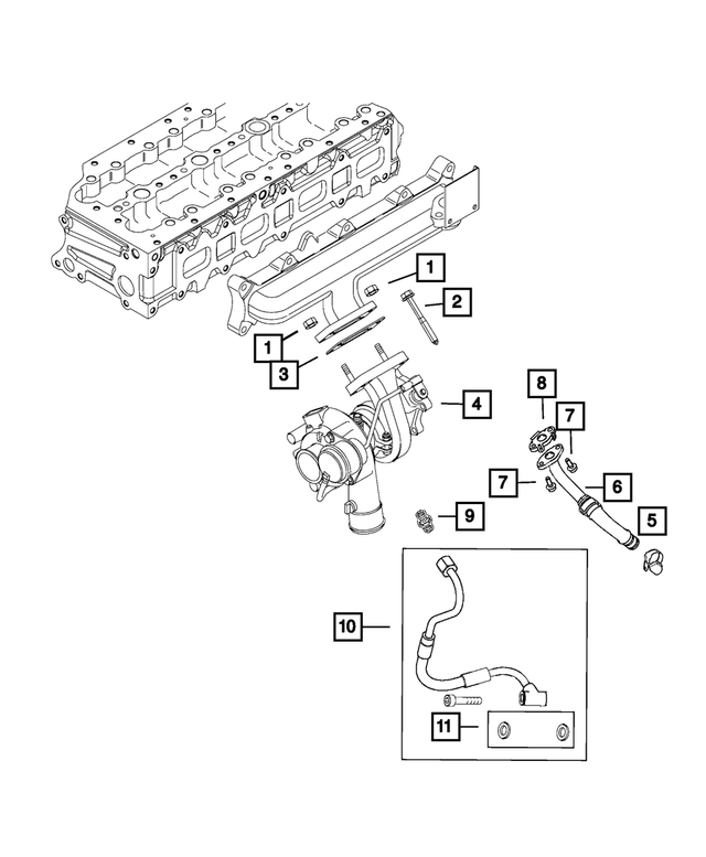 68132597AA - 3.0L Turbo Diesel; Engine: Clamp for Ram: ProMaster 1500, ProMaster 2500, ProMaster 3500 Image