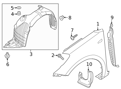Exterior Trim - Fender for 2017 Kia Forte5 #0