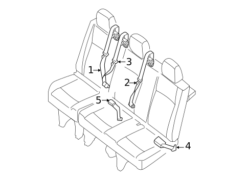 Rear Seat Belts for 2016 Nissan NV2500 #1