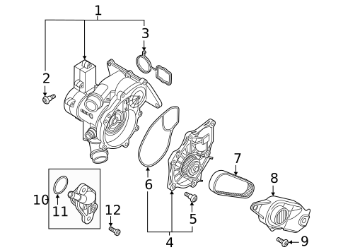 Water Pump for 2023 Audi A5 Quattro #1