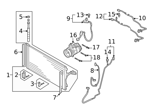 Condenser, Compressor & Lines for 2014 Volkswagen Jetta #15