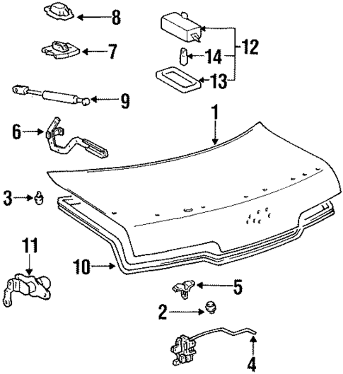 Lid & Components for 1998 Lexus SC400 #0