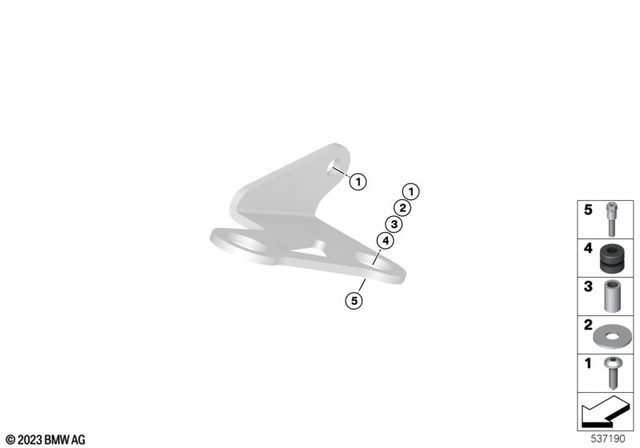 46627692608 - Audio, Navigation, Information Systems: Oval-Head Screw with Anti-Rotation Lock - M5X20 for BMW-Motorrad Image