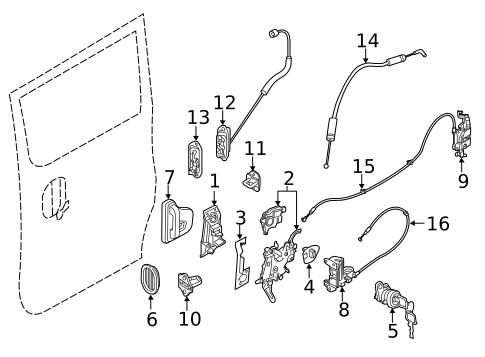 Lock & Hardware for 2016 Chevrolet City Express #0