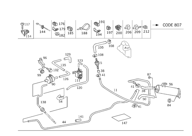 2024760123 - Fuel System: Fuel Distributor for Mercedes-Benz: C220, C230, C280, C43 AMG Image image
