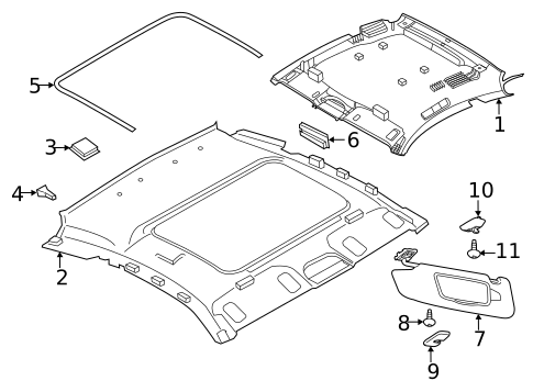 Interior Trim - Roof for 2024 Porsche 911 #1