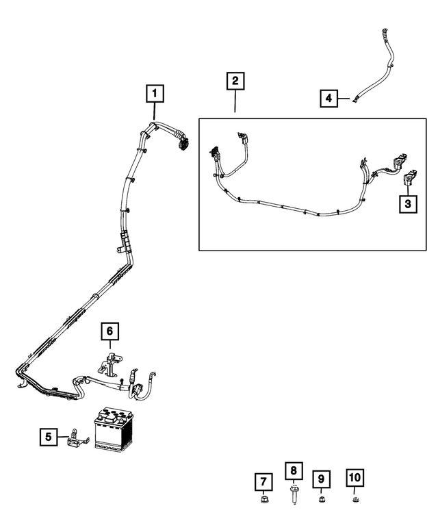 68595195AD - Electrical: Battery Positive Wiring for Mopar Image