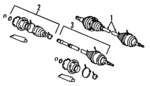 443806052 - Front Drive Axle: Boots for Lexus: ES300 Image