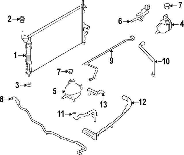 KM7190 - Belts &amp; Cooling: Motorcraft™ Drive Motor Inverter Radiator Hose for Ford: E-Transit Image