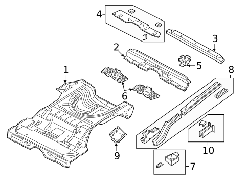 Rear Floor & Rails for 2005 Dodge Stratus #0